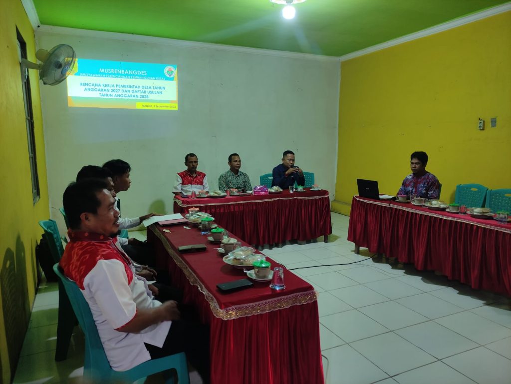 Desa Merpati Kecamatan Tangaran, menggelar Musyawarah Perencanaan Pembangunan Desa, Kamis (3/9)